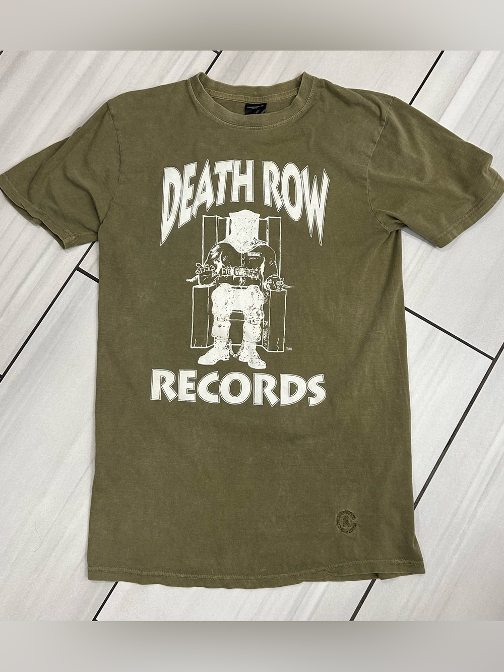 Crooks & Castles Shirt Death Row Records Logo green Size Large Vintage